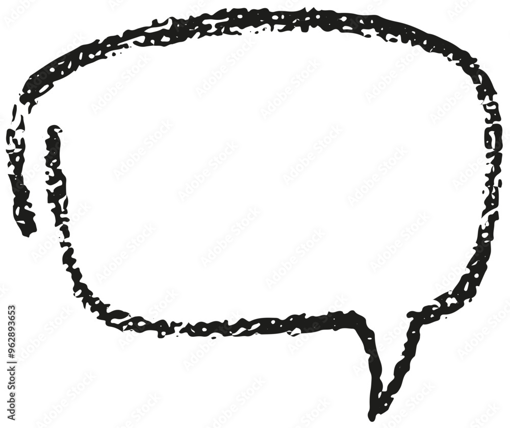Oval and round chalk, crayon hand drawing speech bubble. Grunge texture illustration for design template business presentation, school education. Oval and round chalk, crayon hand drawing speech bubble. Grunge texture illustration for design template business presentation, school education.