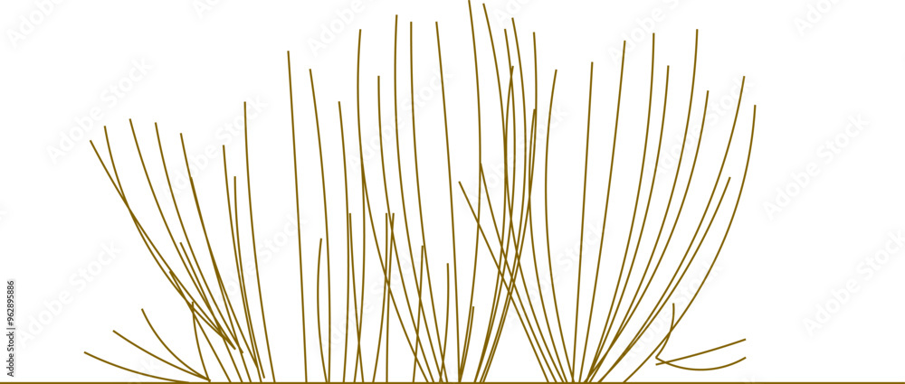 Fototapeta premium Vector sketch illustration of a tree bush plant design for a garden greening landscape