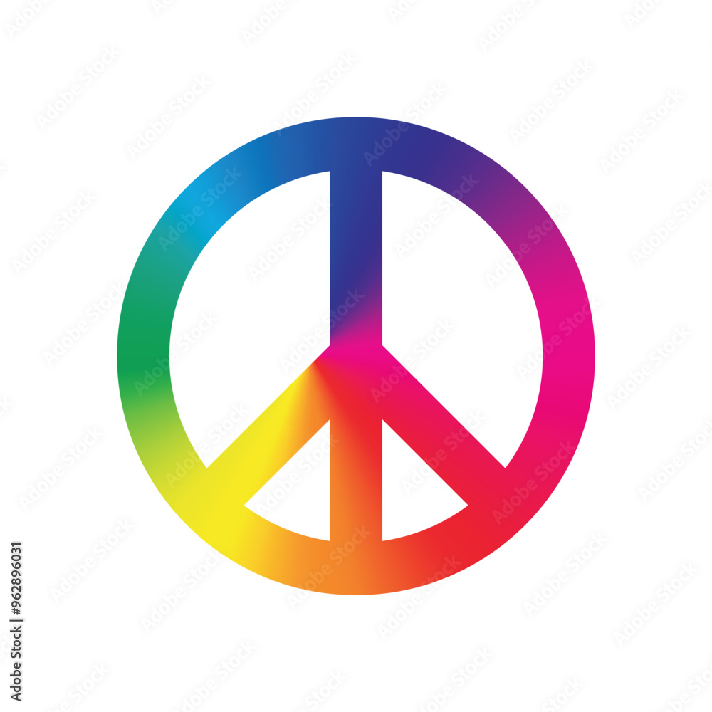 classic rainbow colored peace symbol sign transparent background classic rainbow colored peace symbol sign transparent background