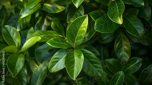 Vibrant Green Leaves Texture Nature Photography