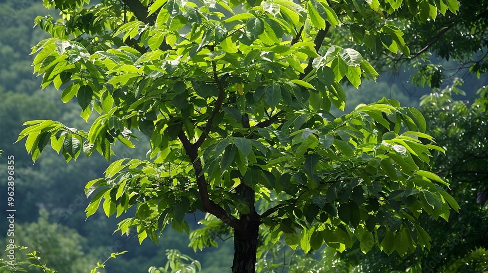 Close-up of Lush Green Leaves on a Tree Branch Close-up of Lush Green Leaves on a Tree Branch