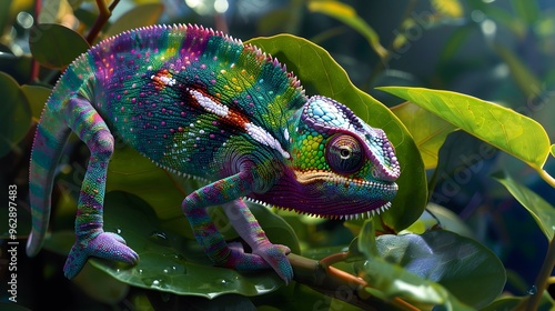 chameleon on a branch