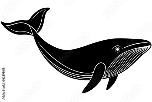 whale silhouette vector illustration