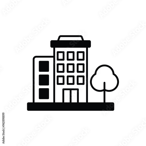 Condominium vector icon ready to use for apps and websites