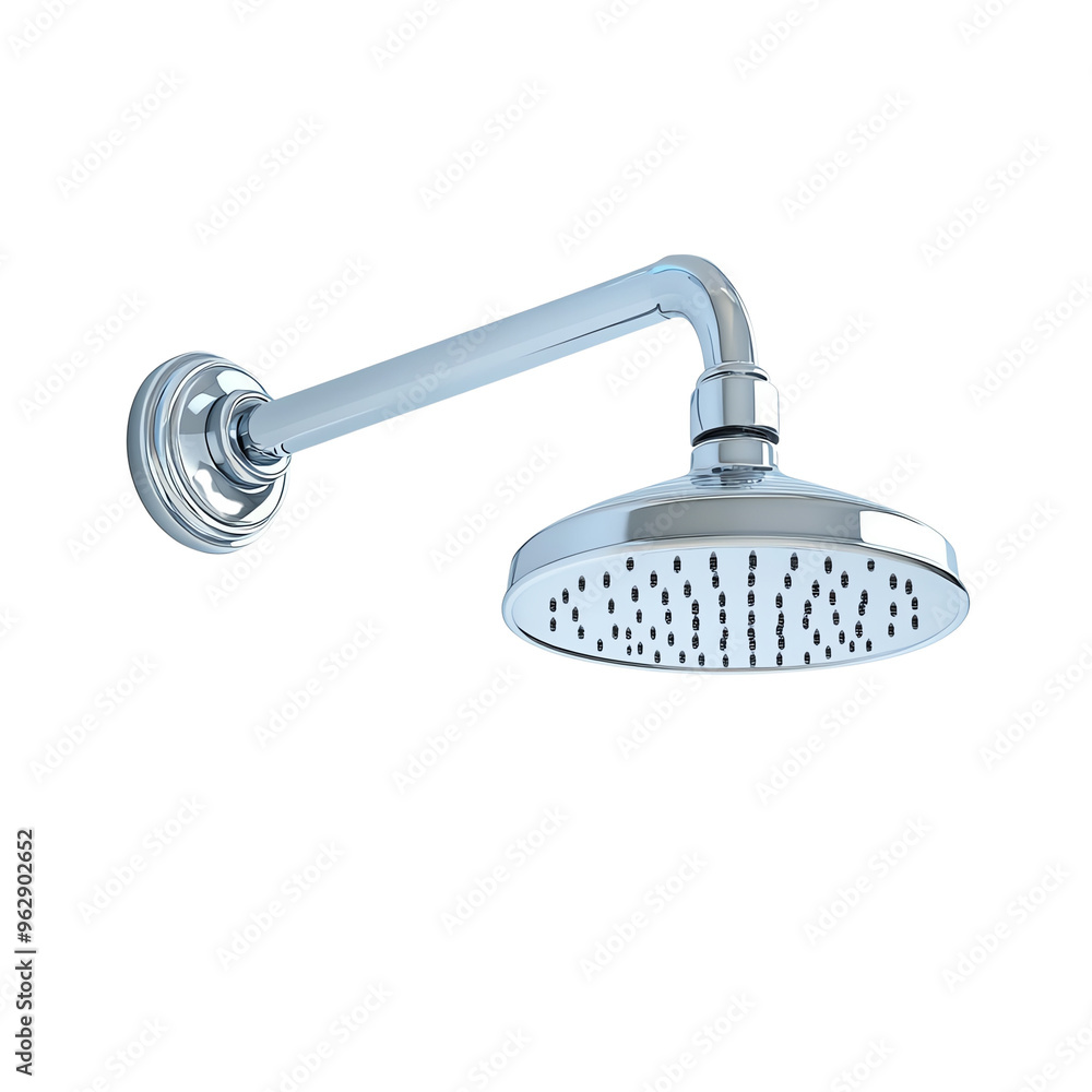 Sleek chrome shower head designed Sleek chrome shower head designed