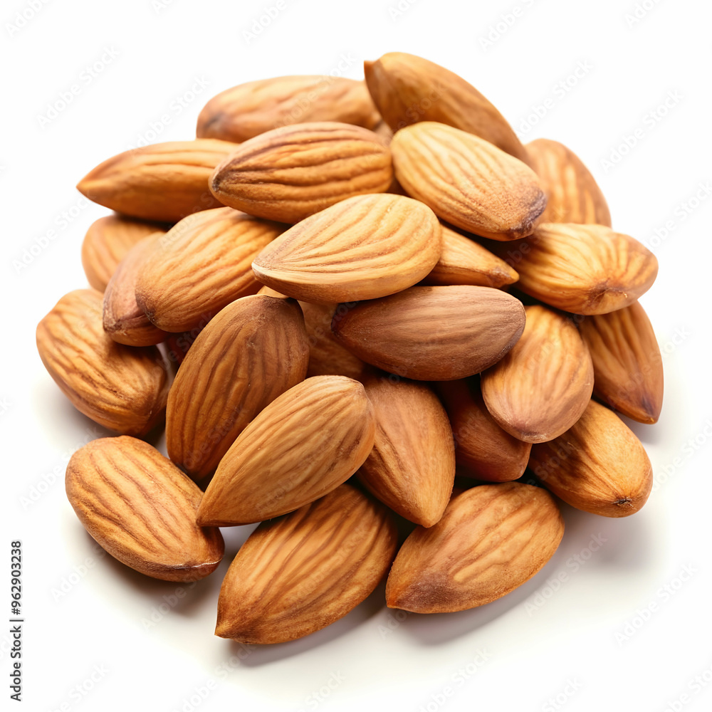 almond nuts on white background. Almond nuts isolated on white background almond nuts on white background. Almond nuts isolated on white background