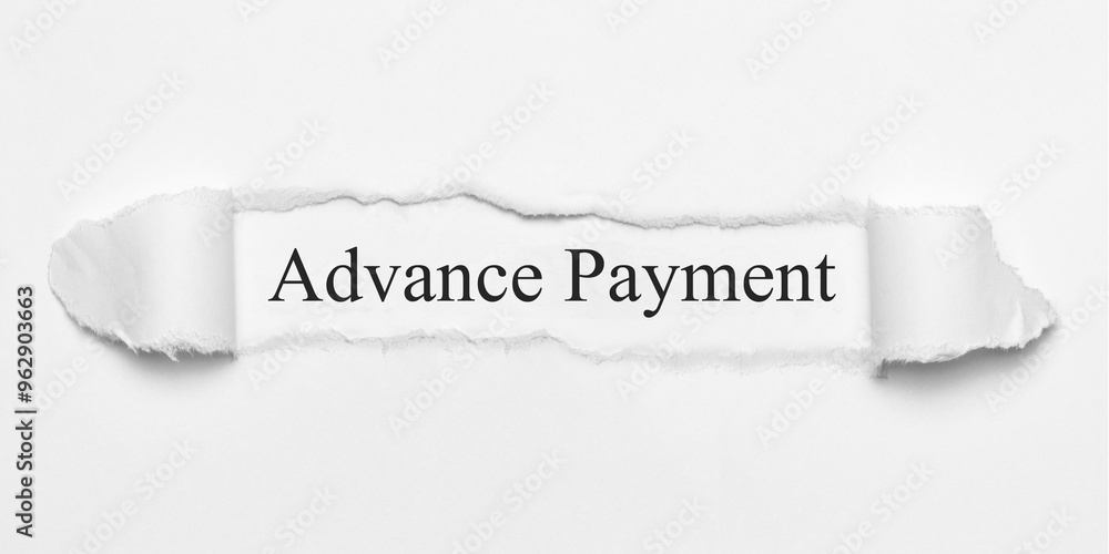 Obraz premium Advance Payment 