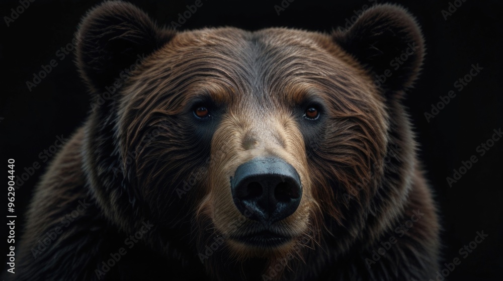 Bear isolated on a black background Bear isolated on a black background