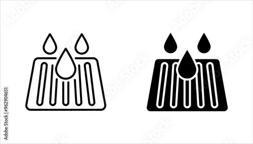 Drain icon set. drainage vector illustration on white background