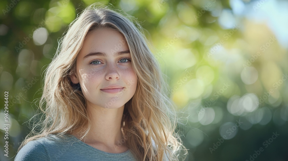Portrait of a young woman raising awareness for rare diseases, determined expression, natural light Portrait of a young woman raising awareness for rare diseases, determined expression, natural light