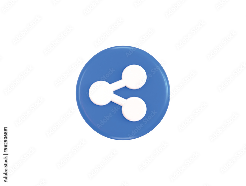 Share button icon 3d rendering vector illustration Share button icon 3d rendering vector illustration