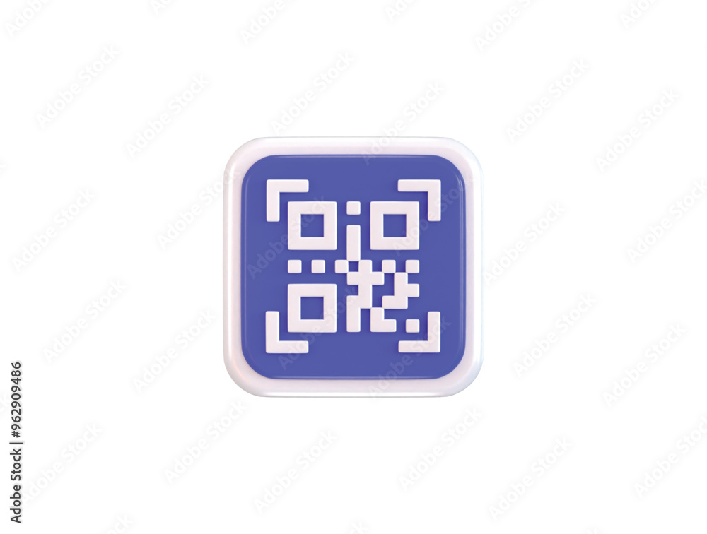 qr code scanning icon for payment qr code icon 3d render qr code scanning icon for payment qr code icon 3d render