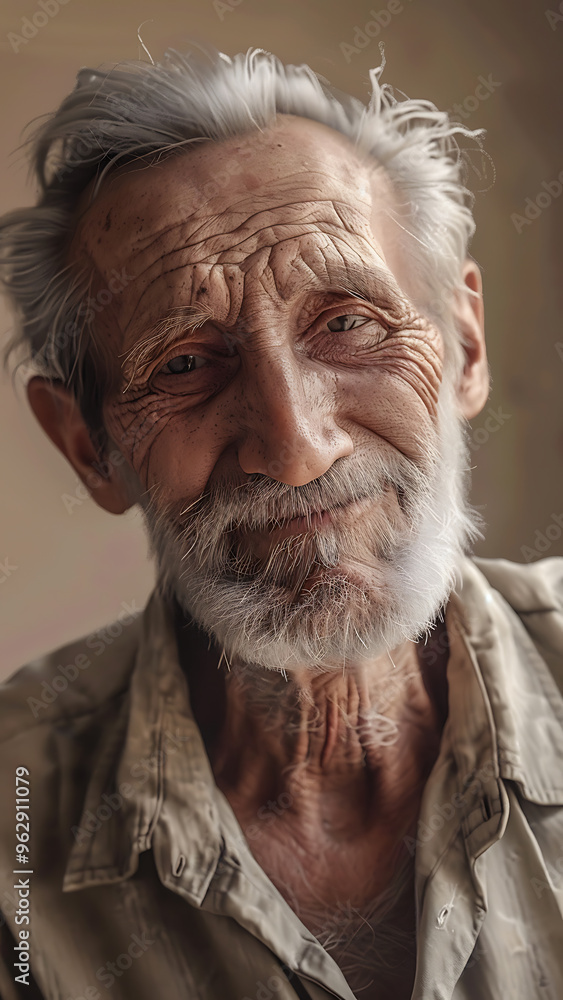 Portrait of an Elderly Man with Deep Character Lines Portrait of an Elderly Man with Deep Character Lines