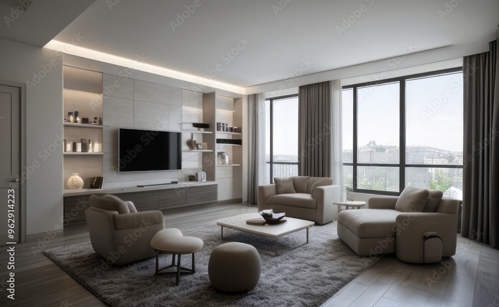 Fototapeta premium modern luxury living room interior design