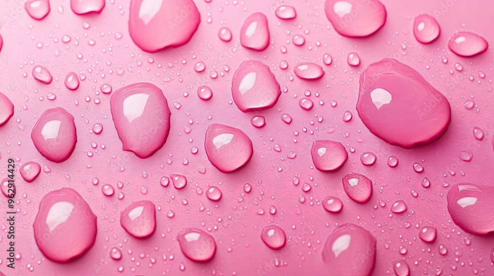 Water drops on pink background Water drops on pink background