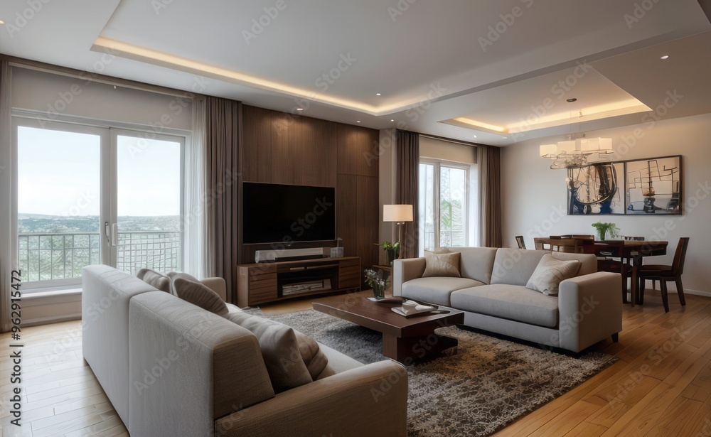 Fototapeta premium modern luxury living room interior design