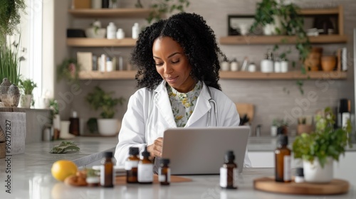 Virtual Homeopathic Consultation: Practitioner Demonstrating Essential Oil Usage for Health & Wellness