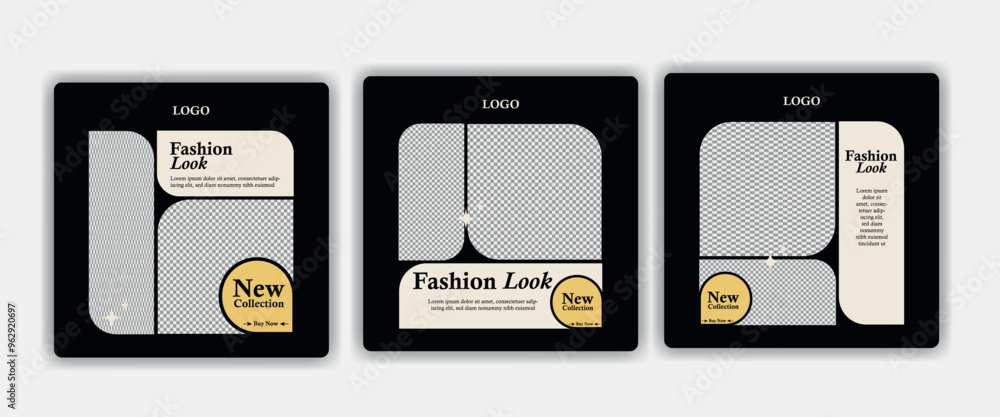 set of social media template for fashion style or garment business set of social media template for fashion style or garment business