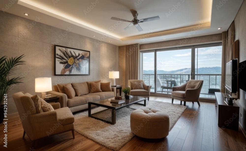 Fototapeta premium modern luxury living room interior design