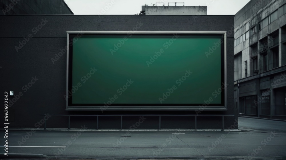 Blank billboard with a green screen mockup Blank billboard with a green screen mockup