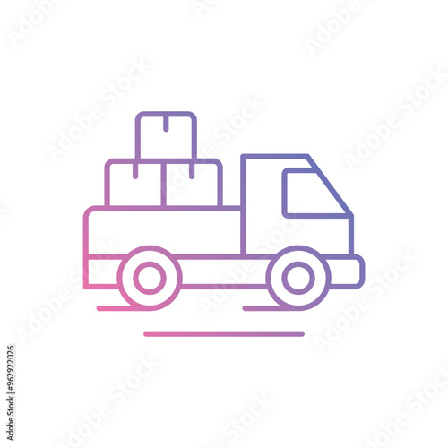 Moving Truck vector icon ready to use for apps and websites