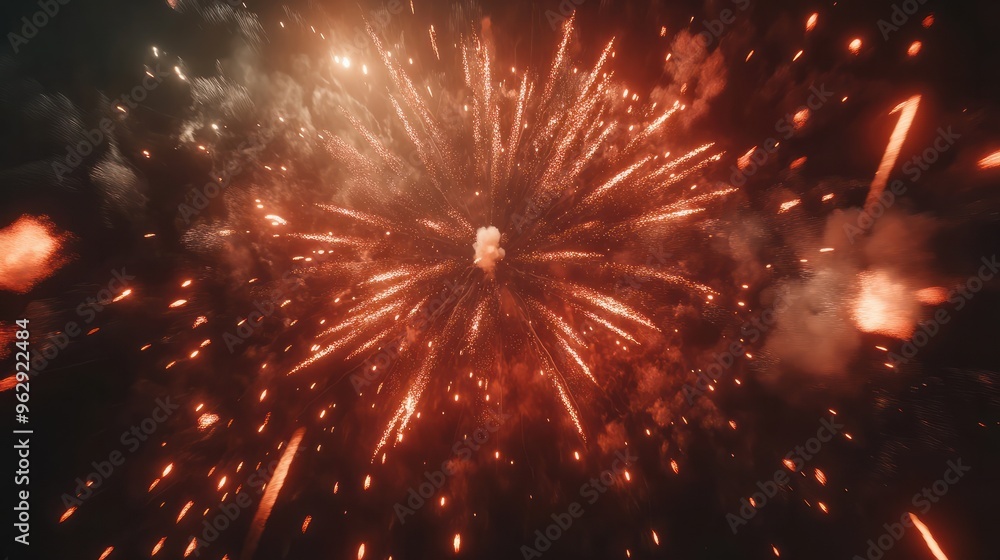 Firework explosion in the night sky celebrating happy new year 2024 . National firework shooting in the beautiful sky for a new year day of year 2024 . Firework explosion in the night sky celebrating happy new year 2024 . National firework shooting in the beautiful sky for a new year day of year 2024 .