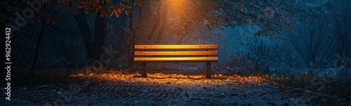 Bench that is sitting in the middle of the woods