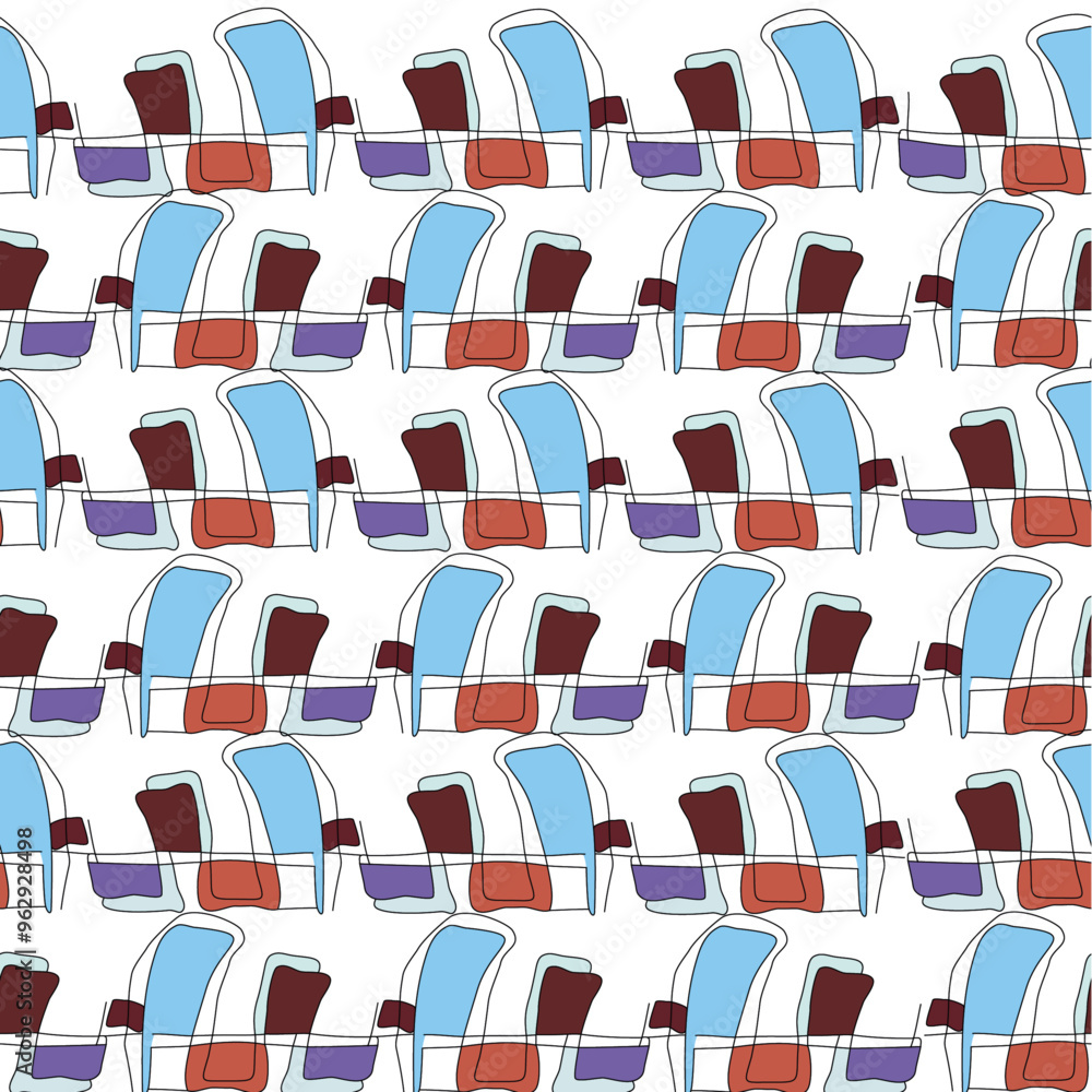 Obraz premium Minimal Autumn Color abstract seamless triangle pattern traditional design,background, Carpet, wallpaper, fabric, tile,wrapping,clothing,batik vector