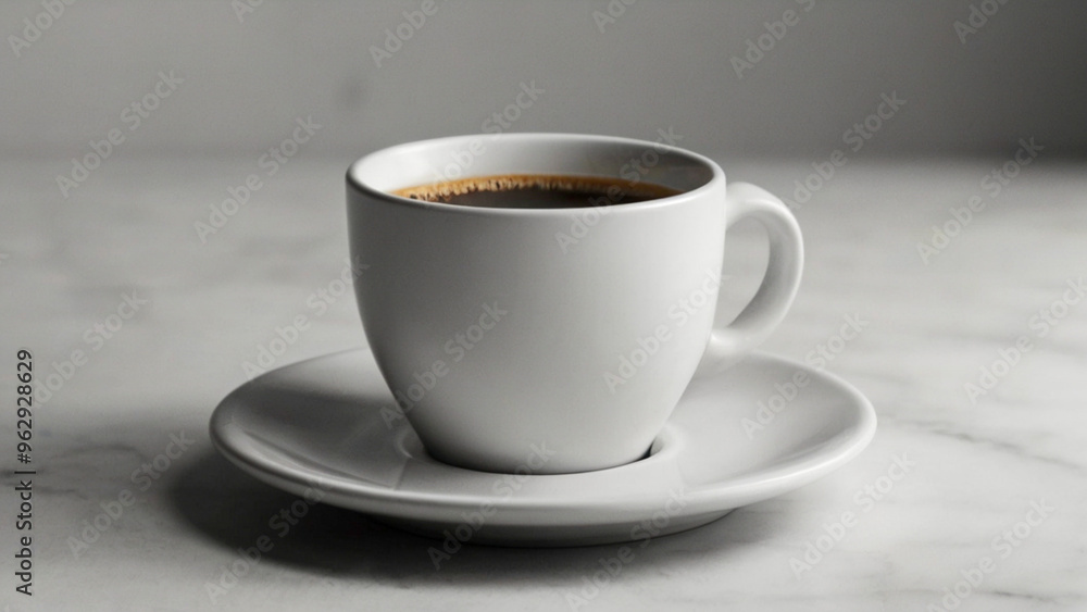 High quality minimal design print on demand empty one white coffee cup studio style High quality minimal design print on demand empty one white coffee cup studio style
