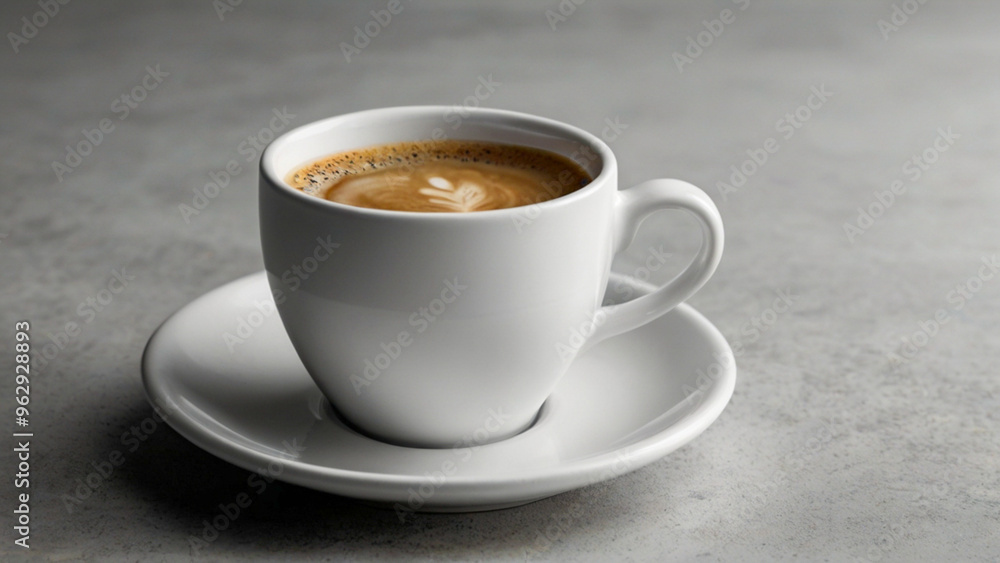 High quality minimal design print on demand empty one white coffee cup studio style High quality minimal design print on demand empty one white coffee cup studio style