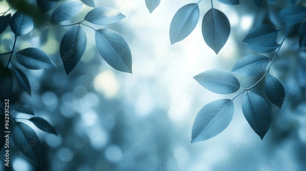 Nature Leaves Bokeh Background Generative AI Nature Leaves Bokeh Background Generative AI