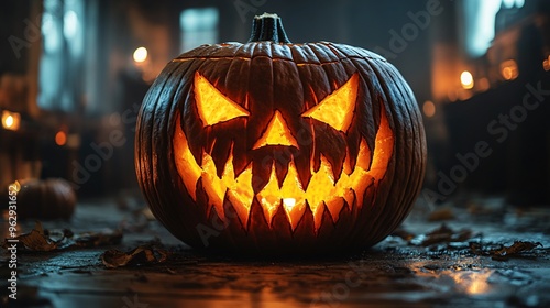 Carve a traditional Jack-o’-Lantern with a toothy grin photo