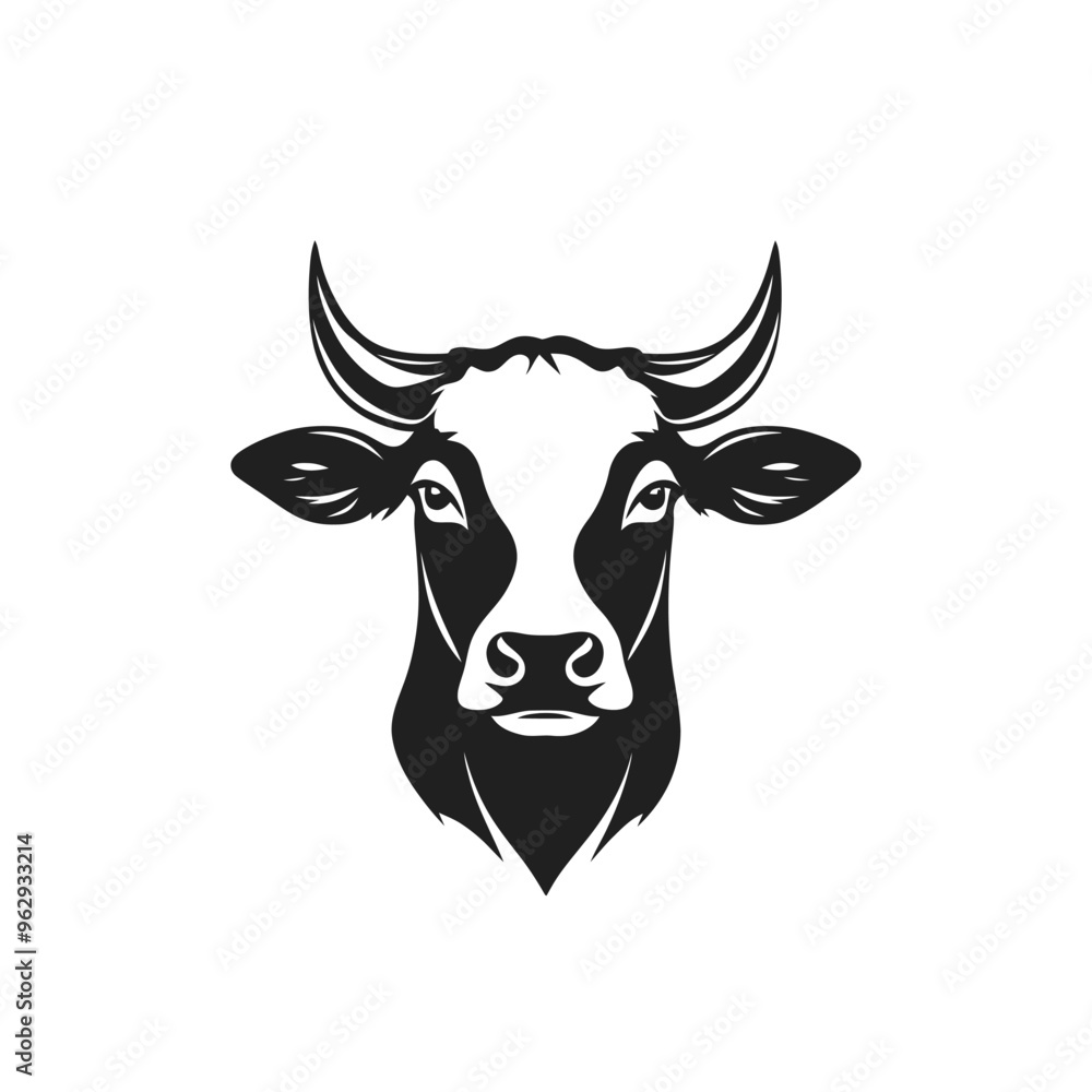 Fototapeta premium Cow vector isolated
