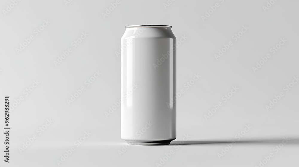 Blank Soda Can on White Background Generative AI Blank Soda Can on White Background Generative AI