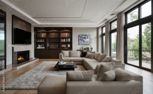 Wallpaper Mural modern luxury living room interior design Torontodigital.ca