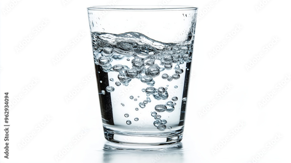 Water in a glass. Water isolated stock photo on white background Water in a glass. Water isolated stock photo on white background