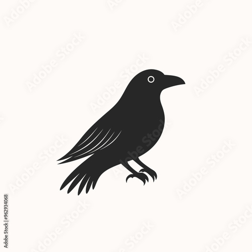 Crow Vector isolated