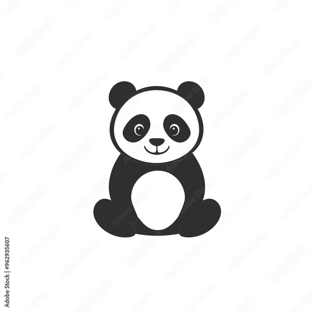 Panda vector isolated Panda vector isolated