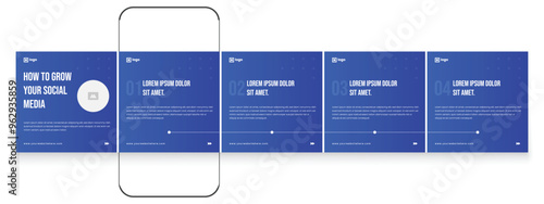 LinkedIn carousel post, social media Instagram carousel post, modern and editable business carousel template design