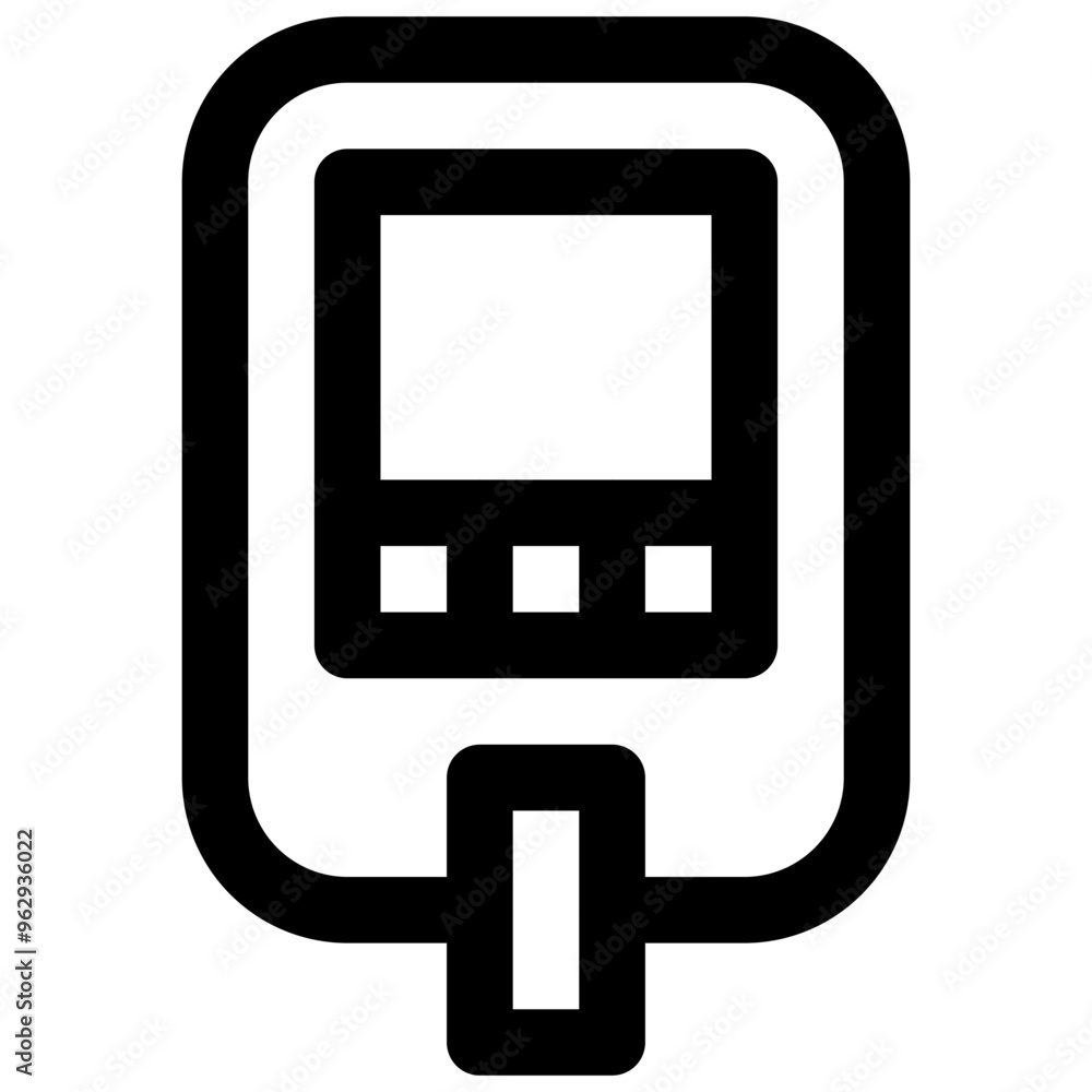 Blood sugar monitoring. Editable stroke vector icon. Blood sugar monitoring. Editable stroke vector icon.
