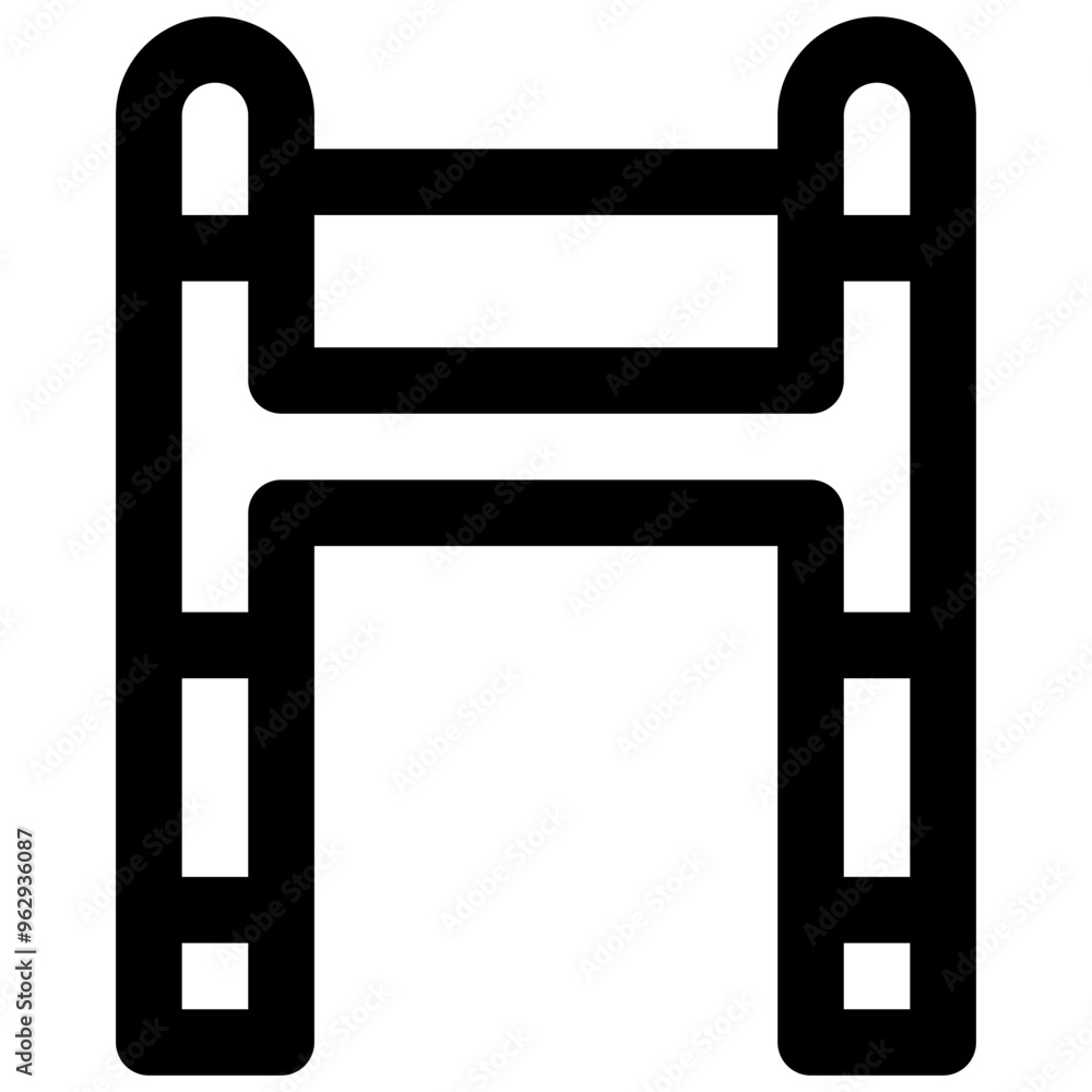 Walker. Editable stroke vector icon. Walker. Editable stroke vector icon.