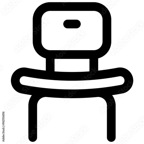 Bath chair. Editable stroke vector icon.