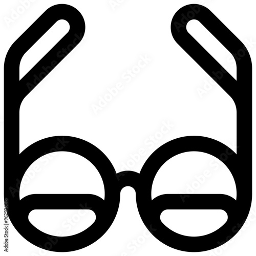 Bifocal lenses. Editable stroke vector icon.