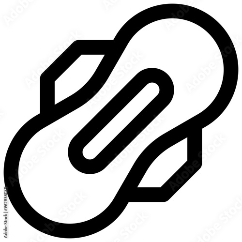 Incontinence pad. Editable stroke vector icon.