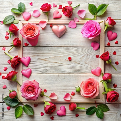 valentine card with roses