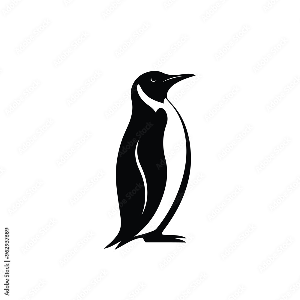 Fototapeta premium Black Penguin Vector