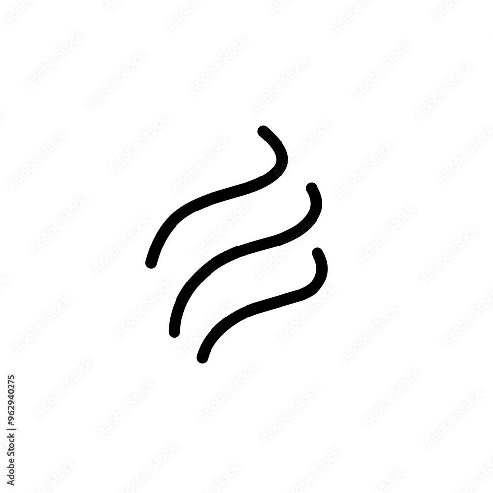 Fototapeta premium Steam and smoke lines icon