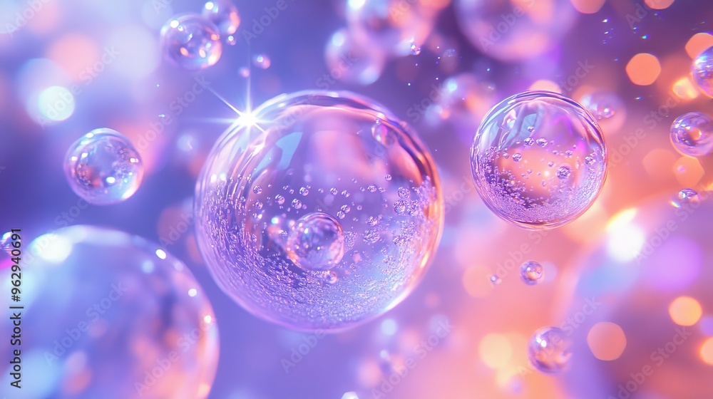 Captivating Display of Glossy Plastic Orbs in Reflective Ultra HD Space Captivating Display of Glossy Plastic Orbs in Reflective Ultra HD Space