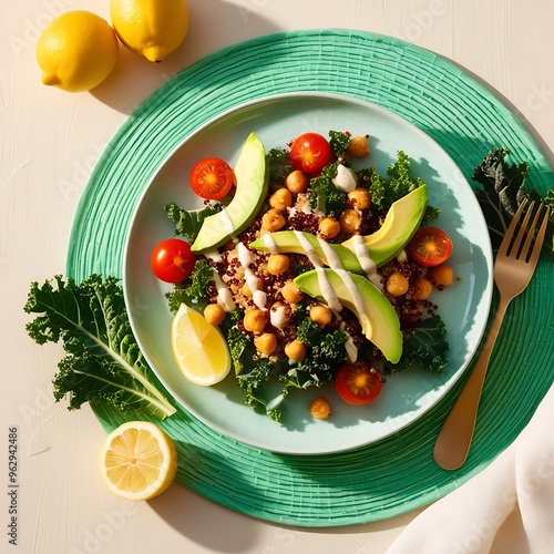 pasta with vegetables and meat_ Generated with Ai