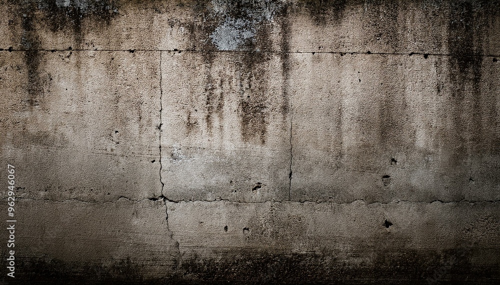 Obraz premium weathered grey concrete wall background, AI generated